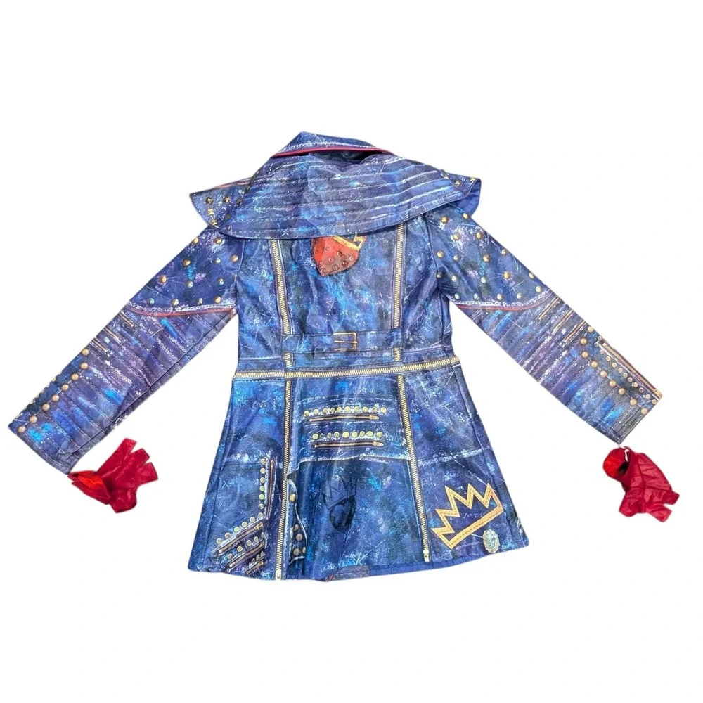 NWT Disney Descendants 2 Evie Faux‎ Leather Jacket 9-10 Girls Kids Halloween